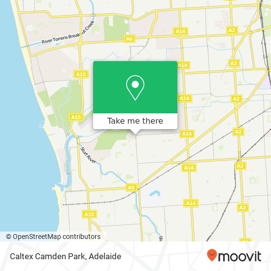 Caltex Camden Park map