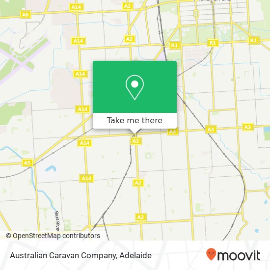 Mapa Australian Caravan Company