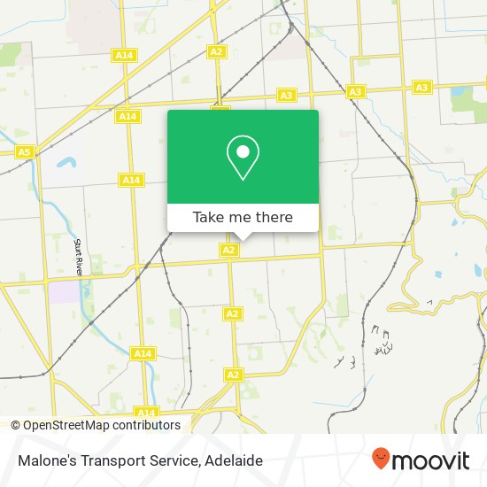 Mapa Malone's Transport Service