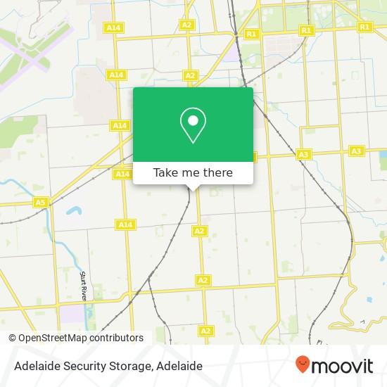 Mapa Adelaide Security Storage