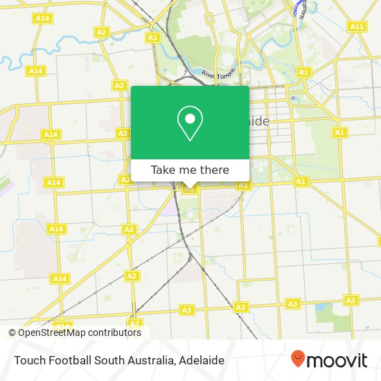 Mapa Touch Football South Australia