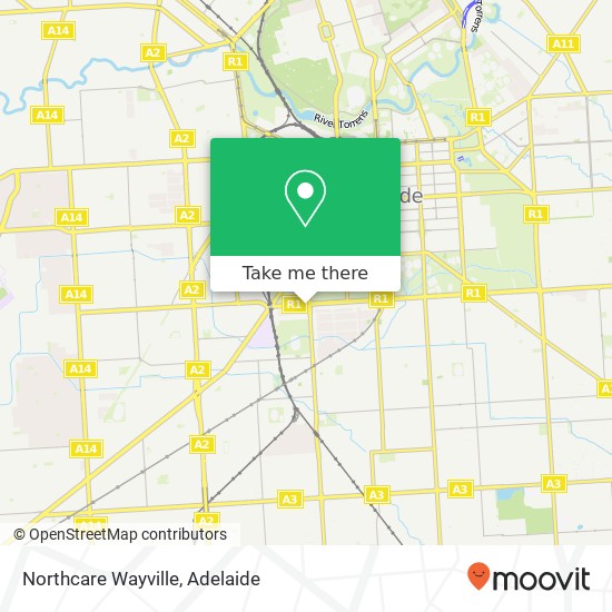 Mapa Northcare Wayville