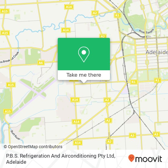 P.B.S. Refrigeration And Airconditioning Pty Ltd map