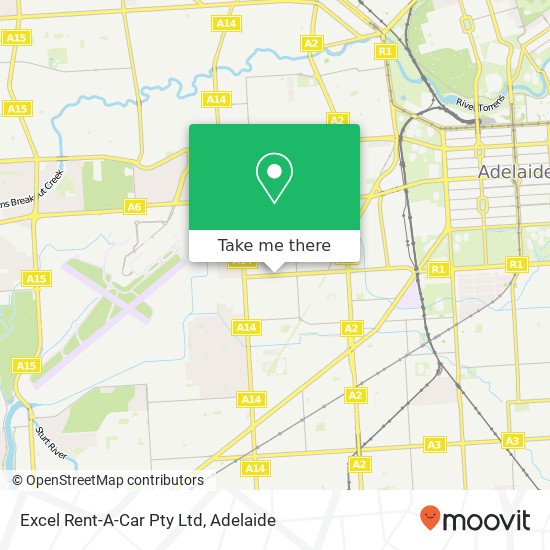 Mapa Excel Rent-A-Car Pty Ltd