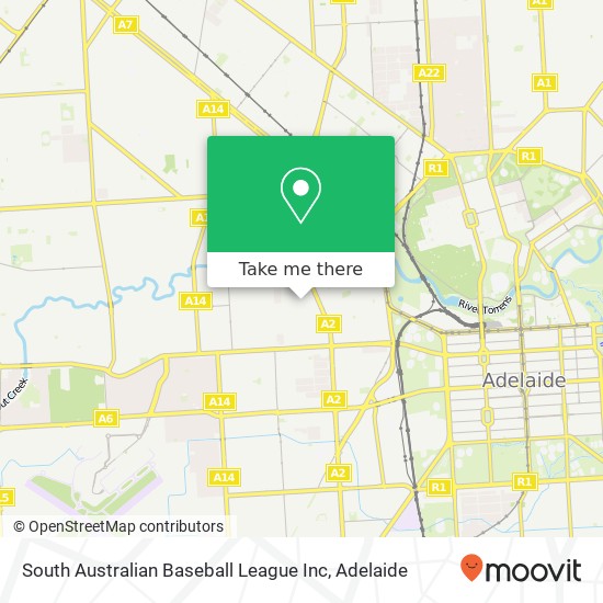 South Australian Baseball League Inc map