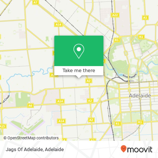 Jags Of Adelaide map