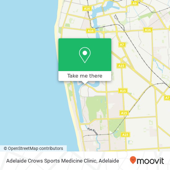 Mapa Adelaide Crows Sports Medicine Clinic