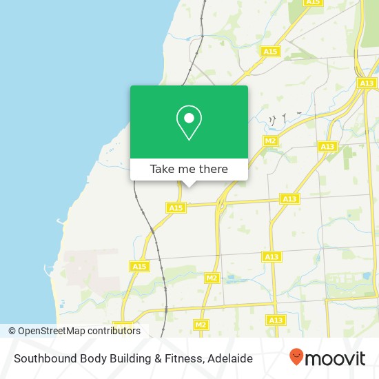 Mapa Southbound Body Building & Fitness