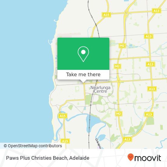 Paws Plus Christies Beach map