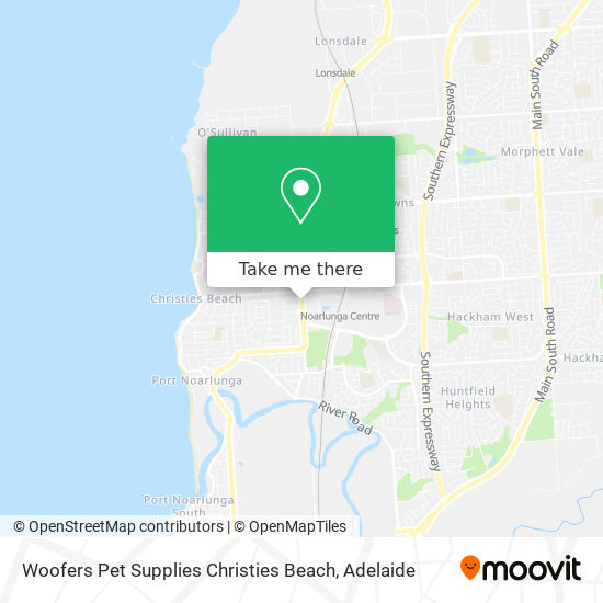 Woofers Pet Supplies Christies Beach map