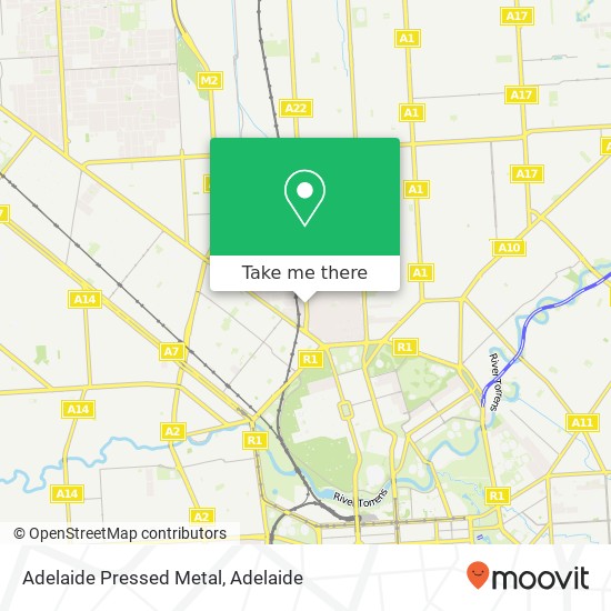 Mapa Adelaide Pressed Metal