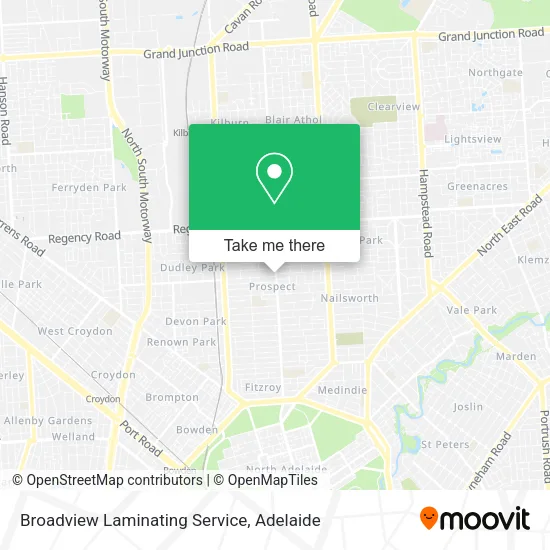 Mapa Broadview Laminating Service