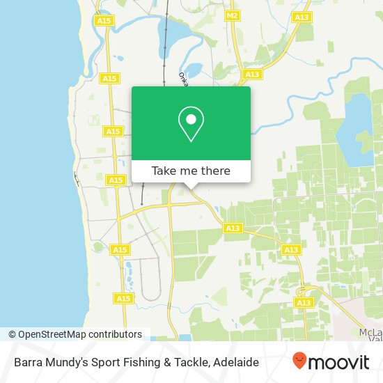 Mapa Barra Mundy's Sport Fishing & Tackle