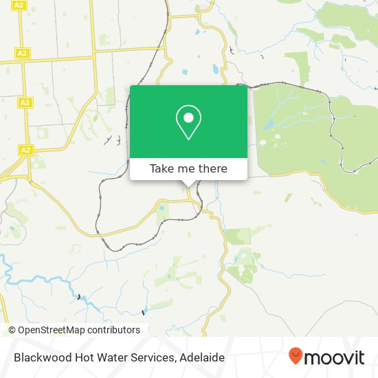 Mapa Blackwood Hot Water Services