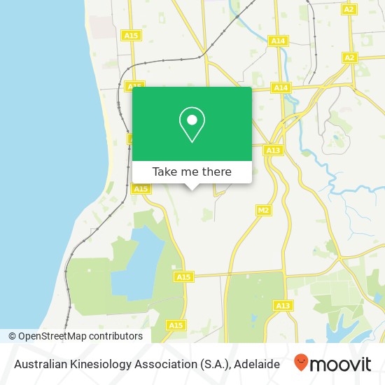 Mapa Australian Kinesiology Association (S.A.)