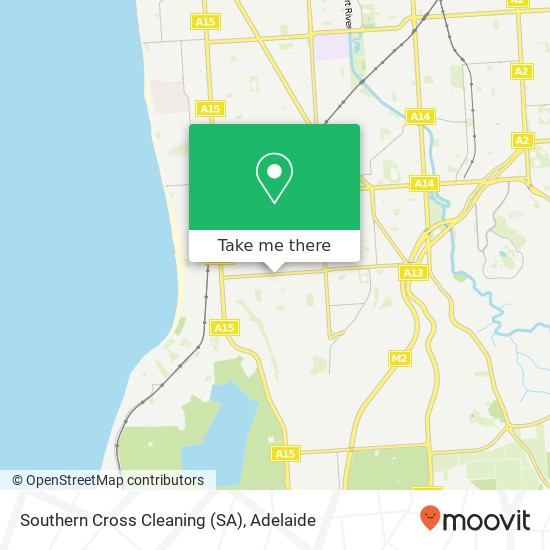 Mapa Southern Cross Cleaning (SA)