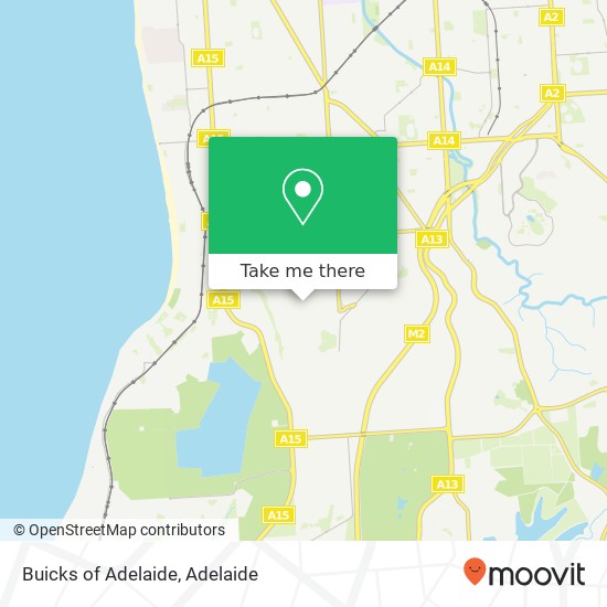 Mapa Buicks of Adelaide