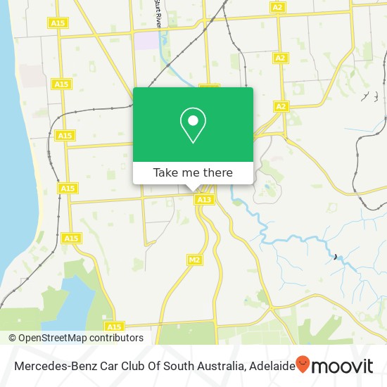 Mercedes-Benz Car Club Of South Australia map