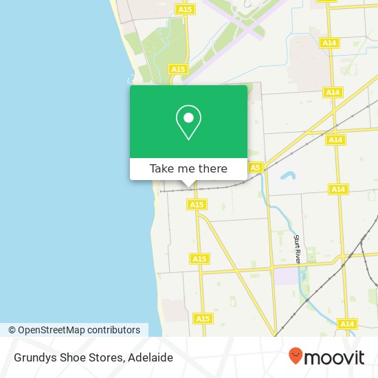 Mapa Grundys Shoe Stores