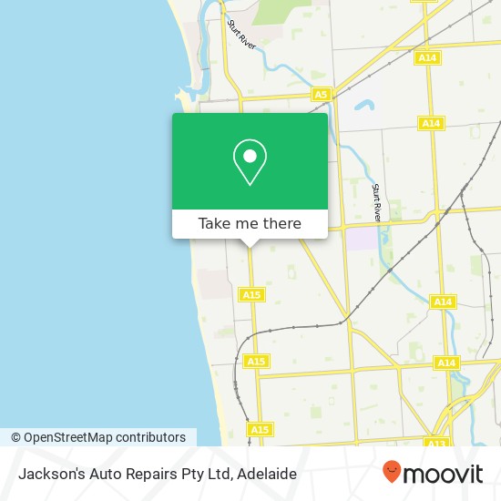 Mapa Jackson's Auto Repairs Pty Ltd