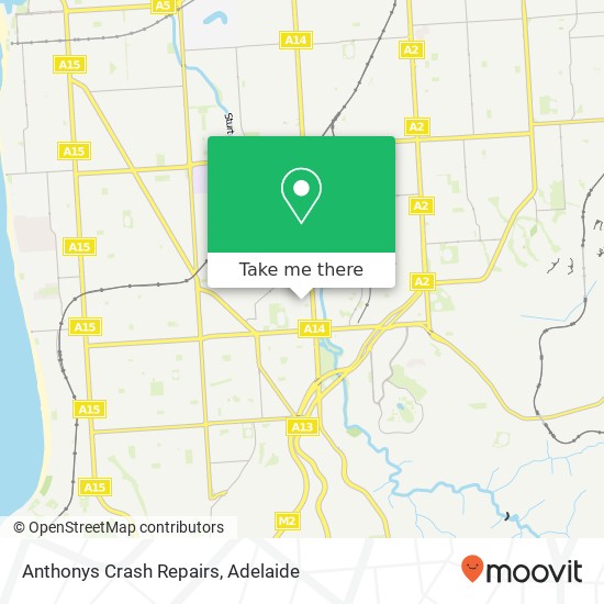 Anthonys Crash Repairs map