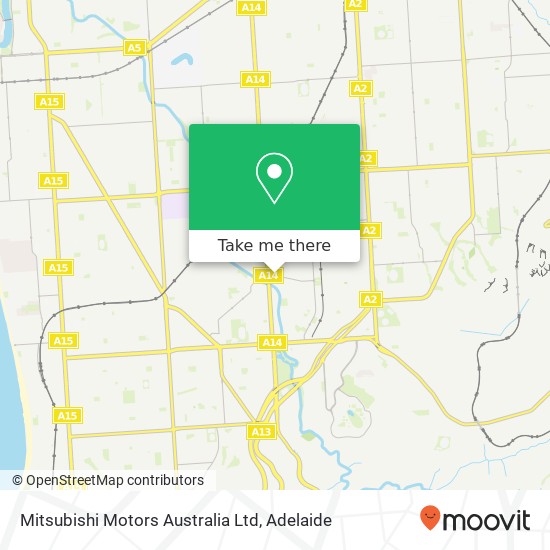 Mapa Mitsubishi Motors Australia Ltd
