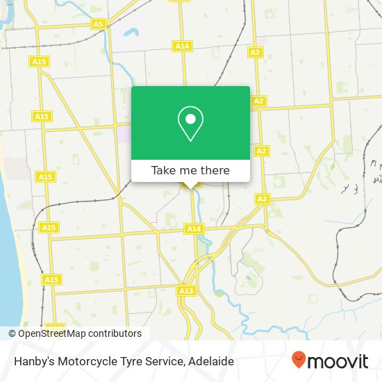 Mapa Hanby's Motorcycle Tyre Service