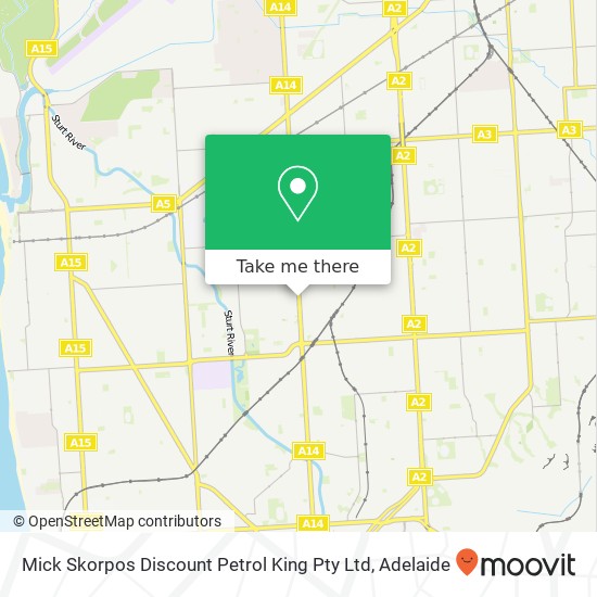 Mapa Mick Skorpos Discount Petrol King Pty Ltd