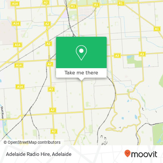 Mapa Adelaide Radio Hire