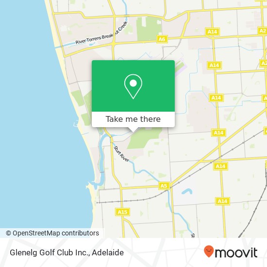 Glenelg Golf Club Inc. map