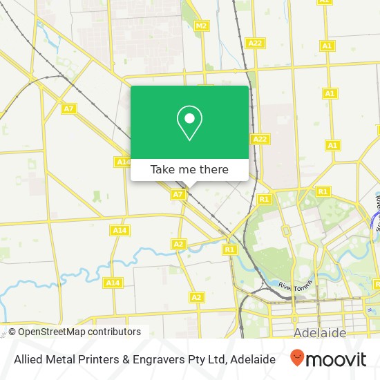 Allied Metal Printers & Engravers Pty Ltd map