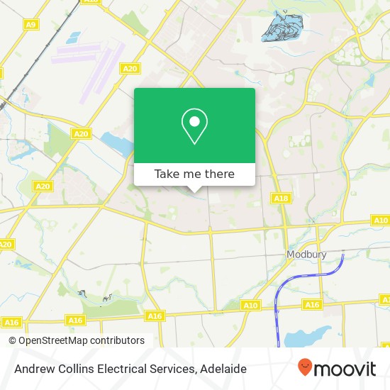 Mapa Andrew Collins Electrical Services