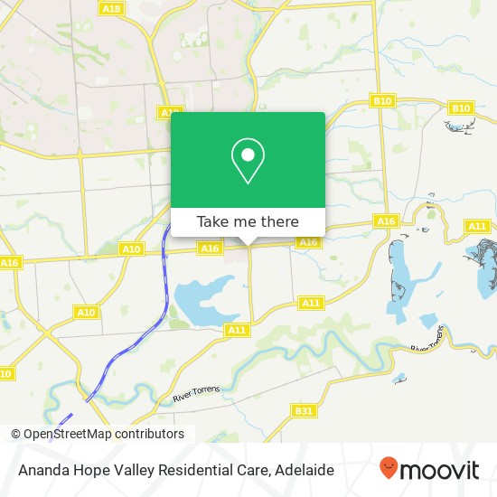 Mapa Ananda Hope Valley Residential Care