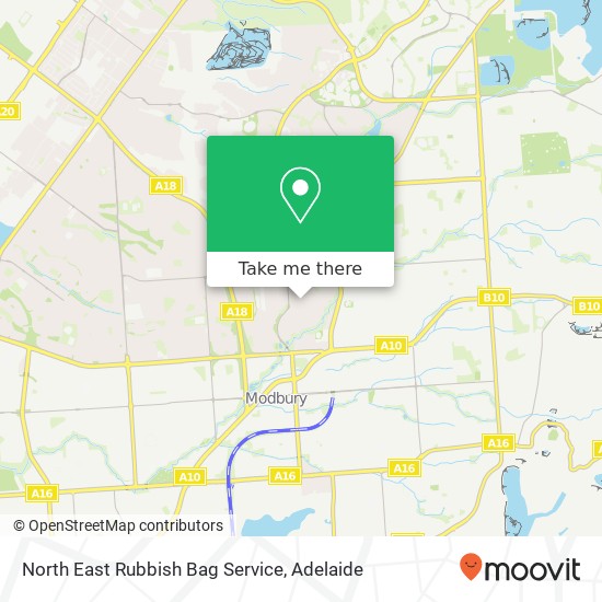 North East Rubbish Bag Service map