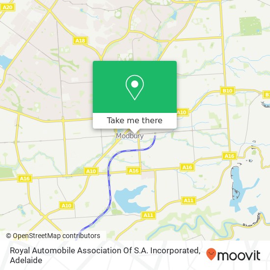 Mapa Royal Automobile Association Of S.A. Incorporated