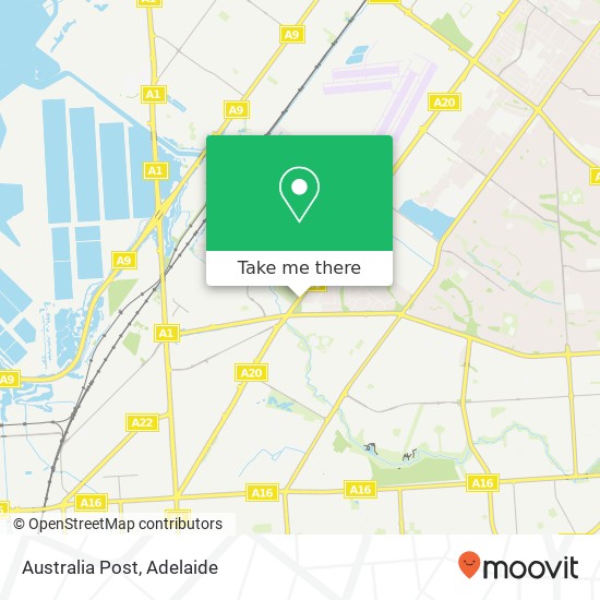 Mapa Australia Post