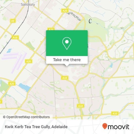 Kwik Kerb Tea Tree Gully map