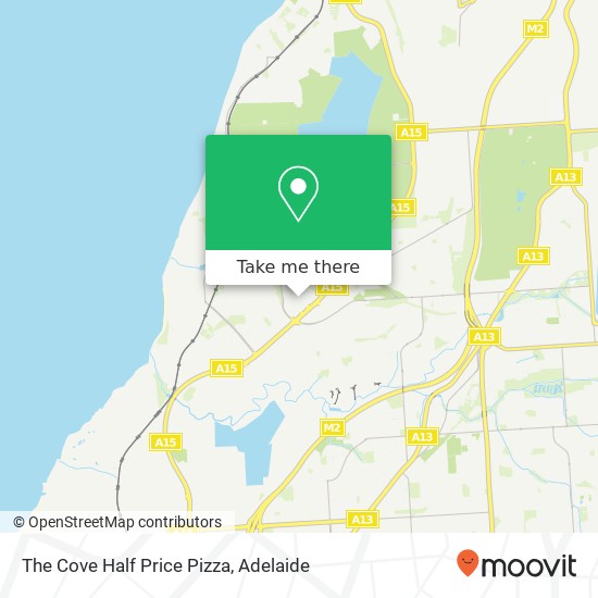 The Cove Half Price Pizza map