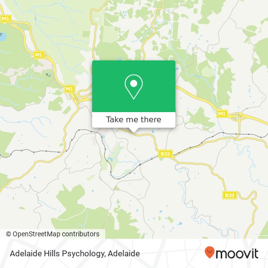 Adelaide Hills Psychology map