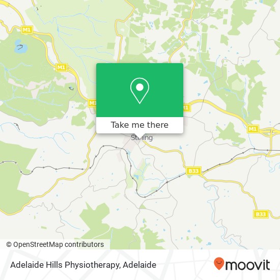 Adelaide Hills Physiotherapy map