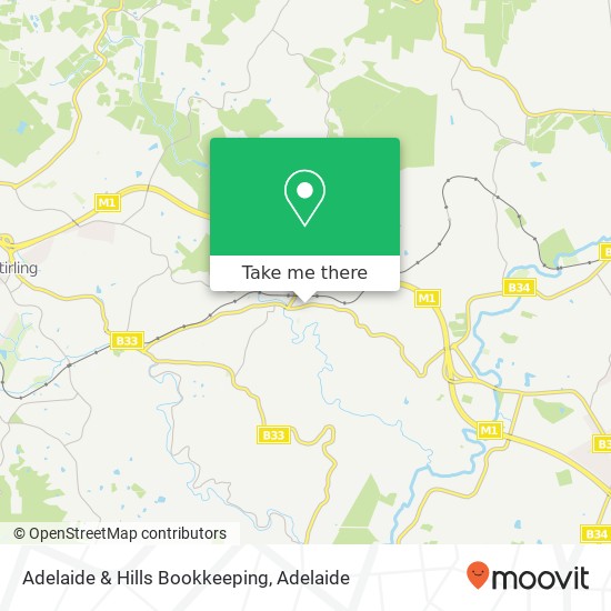 Adelaide & Hills Bookkeeping map