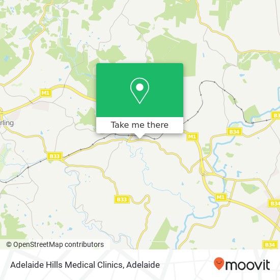 Mapa Adelaide Hills Medical Clinics