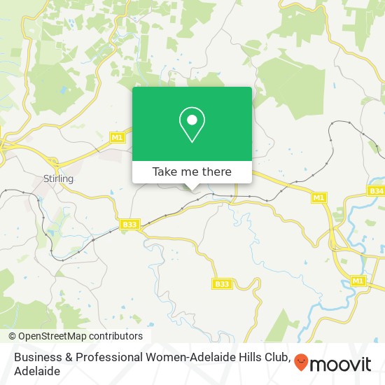 Business & Professional Women-Adelaide Hills Club map