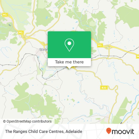 The Ranges Child Care Centres map