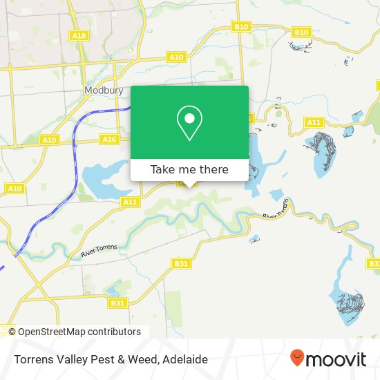 Mapa Torrens Valley Pest & Weed