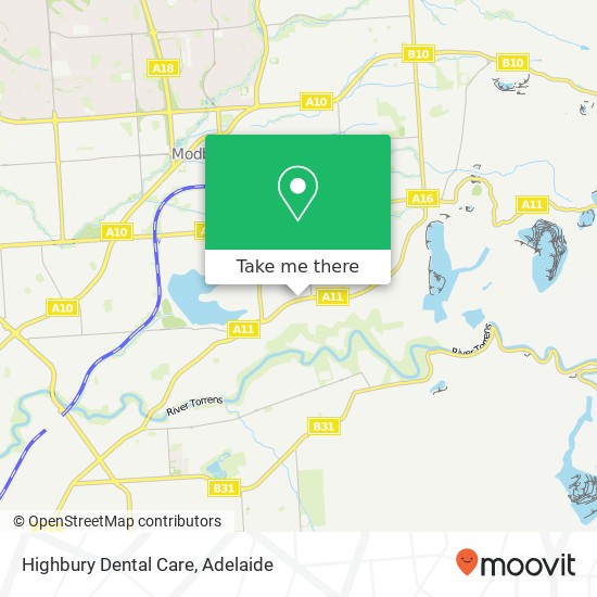 Mapa Highbury Dental Care