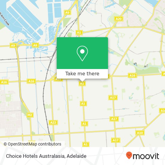 Mapa Choice Hotels Australasia