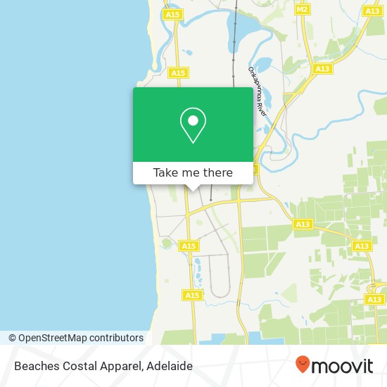 Beaches Costal Apparel, Griffiths Dr Seaford SA 5169 map