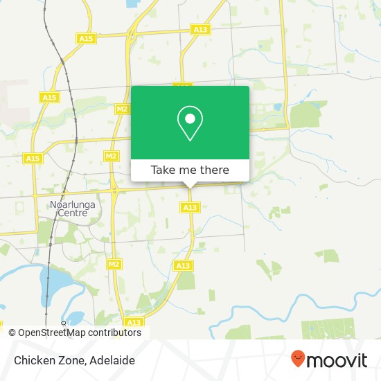 Mapa Chicken Zone, 154 Main South Rd Hackham SA