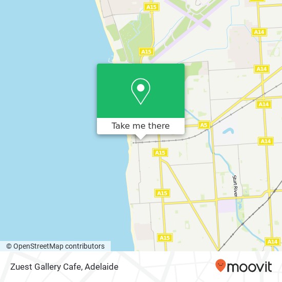 Zuest Gallery Cafe, Sussex St Glenelg SA 5045 map